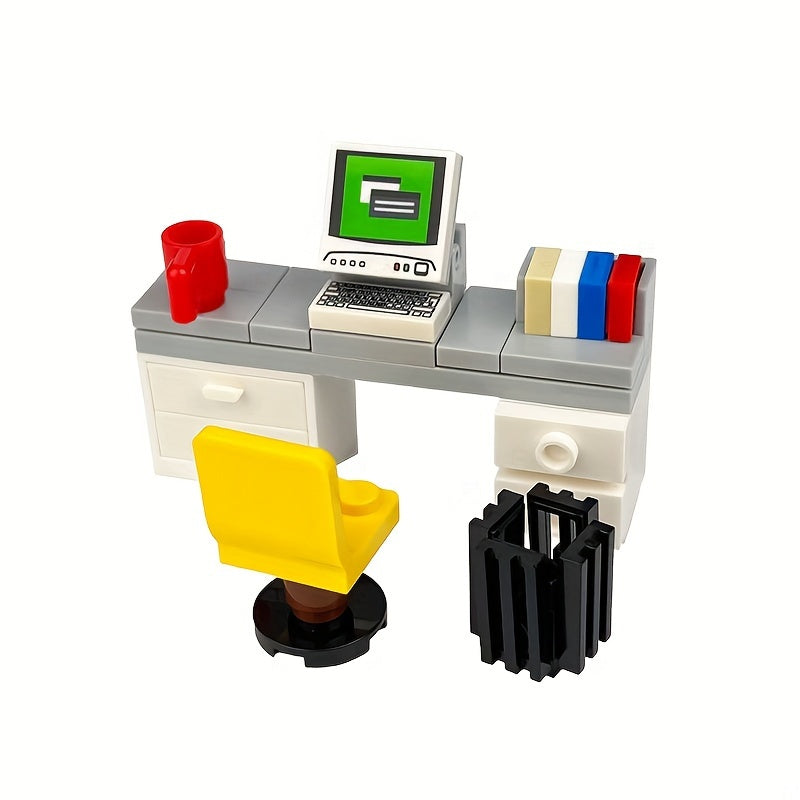 DIY Modern Home Furniture Small Building Blocks Scene Assembly Toy
