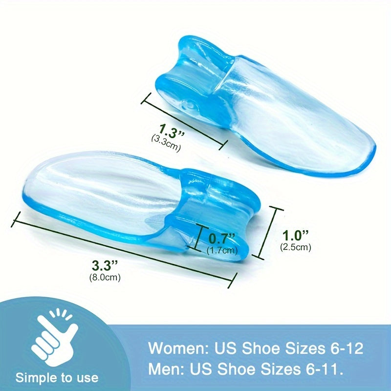 Soft Toe Separators For Bunions Big Toe Alignment - Night/Home Use - 2pcs
