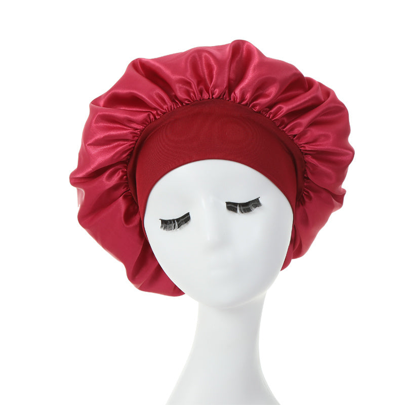 Wide Brim Satin Hair Hat Bonnet Headwear
