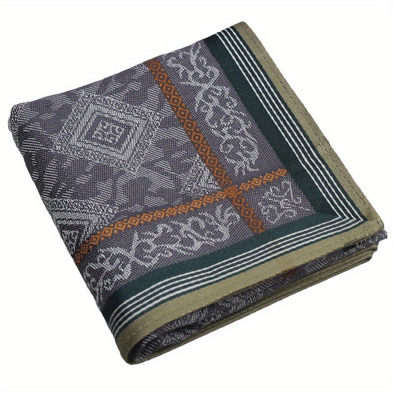 Men's Soft Sweat Absorption Thick Jacquard Handkerchief