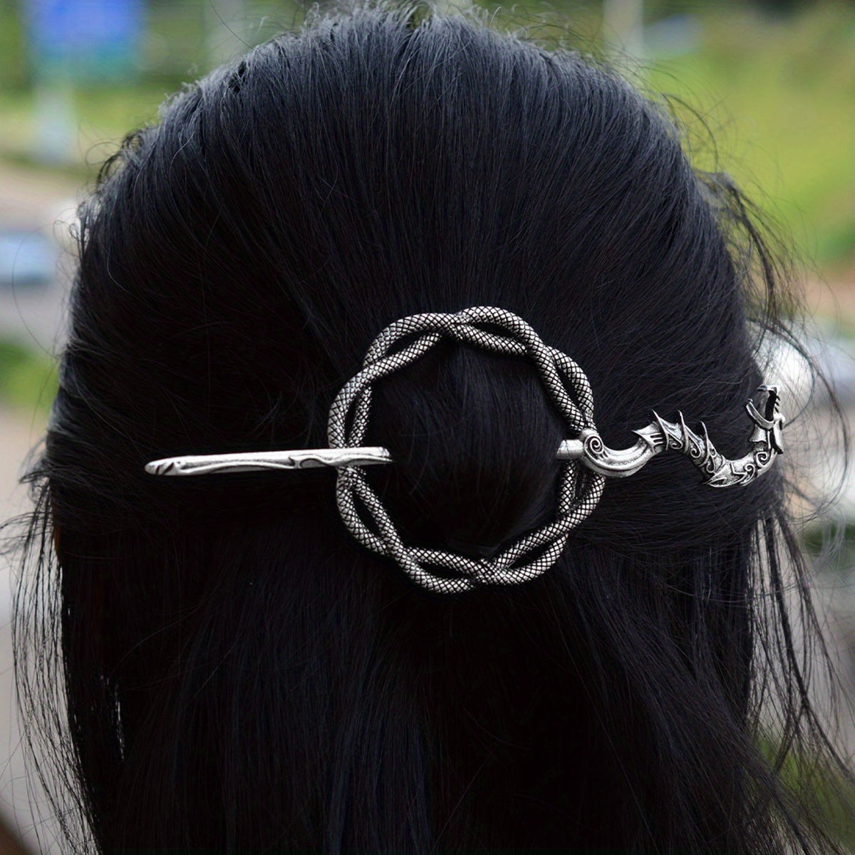 Ouroboros Hair Stick Metal Hairpin Retro Style Hair Accessories