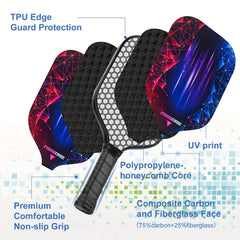 Pickleball Paddle Set + Balls + Overgrips + Carry Bag - Outdoor Training