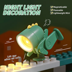 Dinosaur Magnetic Mini Night Light Warm Sleep Lamp Student Dormitory
