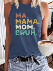 Sleeveless Letter Print Tank Top for Women