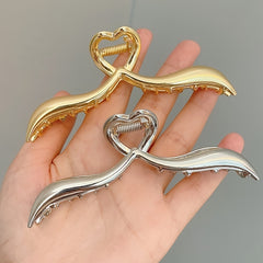 Alloy Love Heart Hair Claw Clip for Thick Hair Accessories