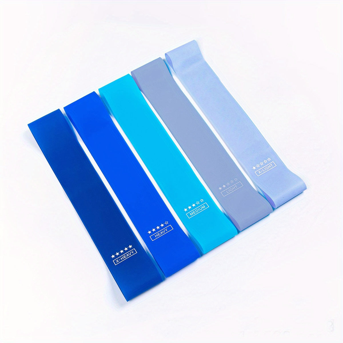 5 Piece Yoga Resistance Band Set for Leg, Hip, Thigh Toning