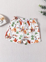 Boys Cotton Baseball Drawstring Shorts Comfy Short Pant For Kids