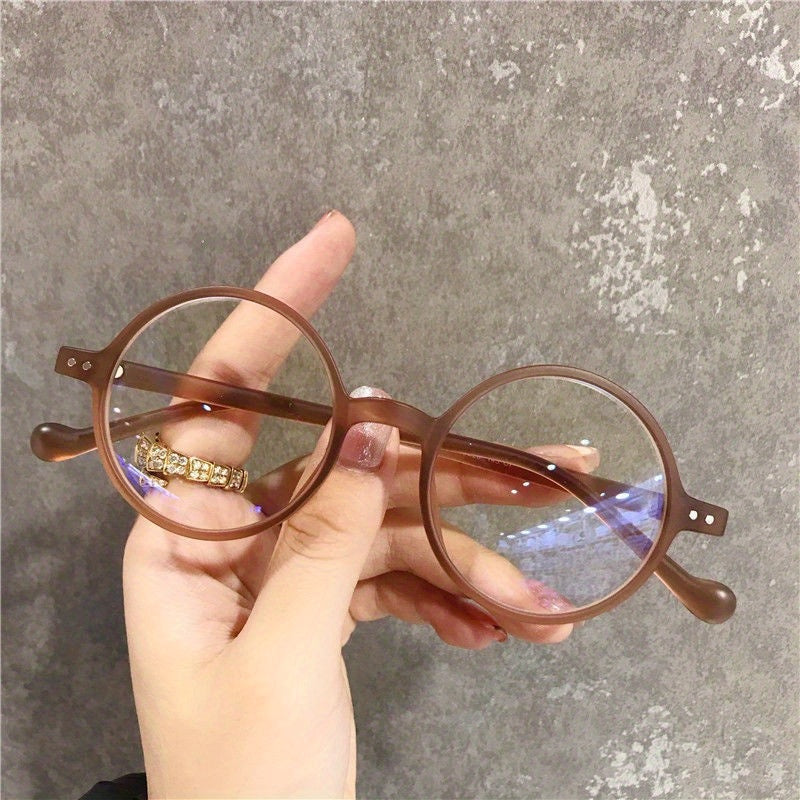 Round Clear Lens Glasses For Women Men UV400