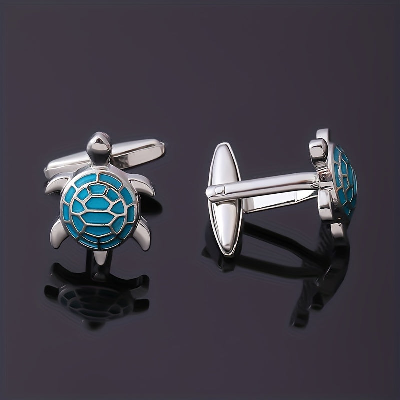 Colorful Turtle Cufflinks For Preppy Gift