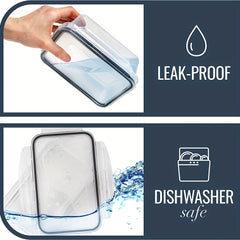 24pcs Refrigerator Storage Plastic Box Lunch Bento Box BPA Food Pantry Organizer