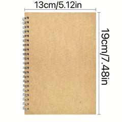 College Notebook Soft Yellow Cover Spiral Notebook Memo Notepad Sketchbook