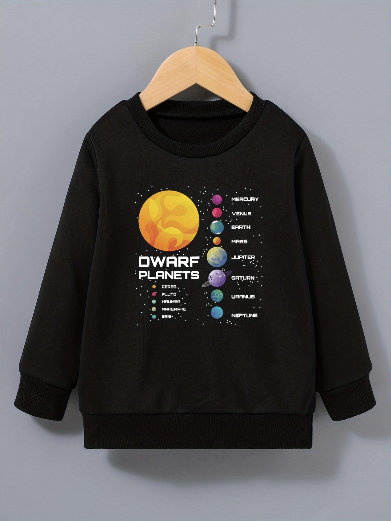 Boy's Solar System Planet Print Sweatshirt