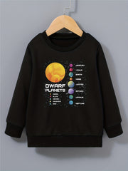Boy's Solar System Planet Print Sweatshirt