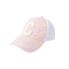C Letter Peaked Hat Women Summer Shade Breathable Mesh Hat