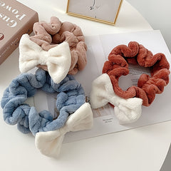 Plush Bow Knot Hairband Coral Fleece Headband