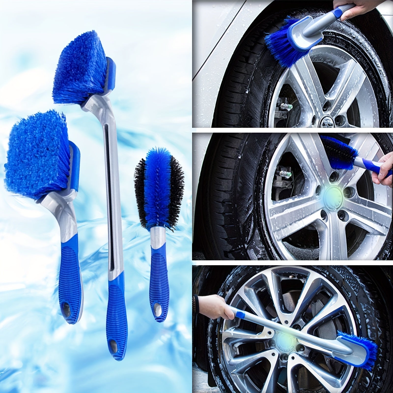 Car Cleaning Brush Long Handle for Tire Washing & Car Wash Care