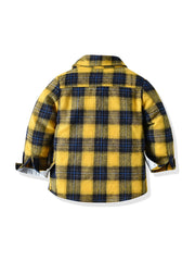 Baby Boys Plaid Shirt Button Down Long Sleeve Blouse Top Kids Clothes