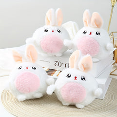 Girl Egg Doll Little Bunny Plush Toy Backpack Keychain