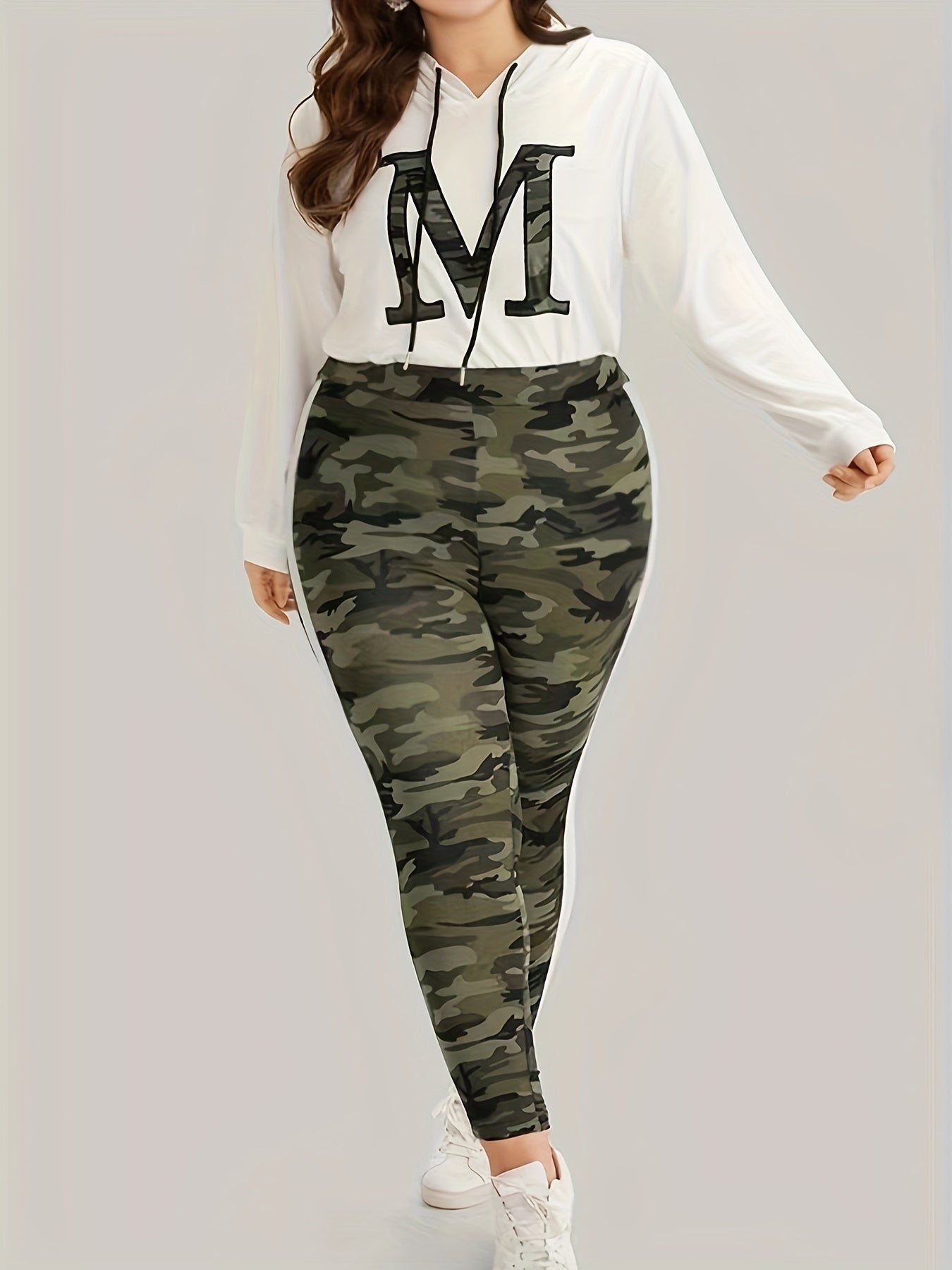 Women's Plus Camo High Rise Skinny Trousers