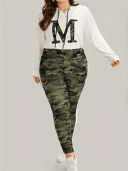 Women's Plus Camo High Rise Skinny Trousers