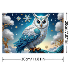 Snow Themed Owl Diamond Painting Kit for Adults Winter Scene