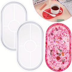 Oval Epoxy Silicone Resin Mould for DIY Storage Tray & Jewelry Making