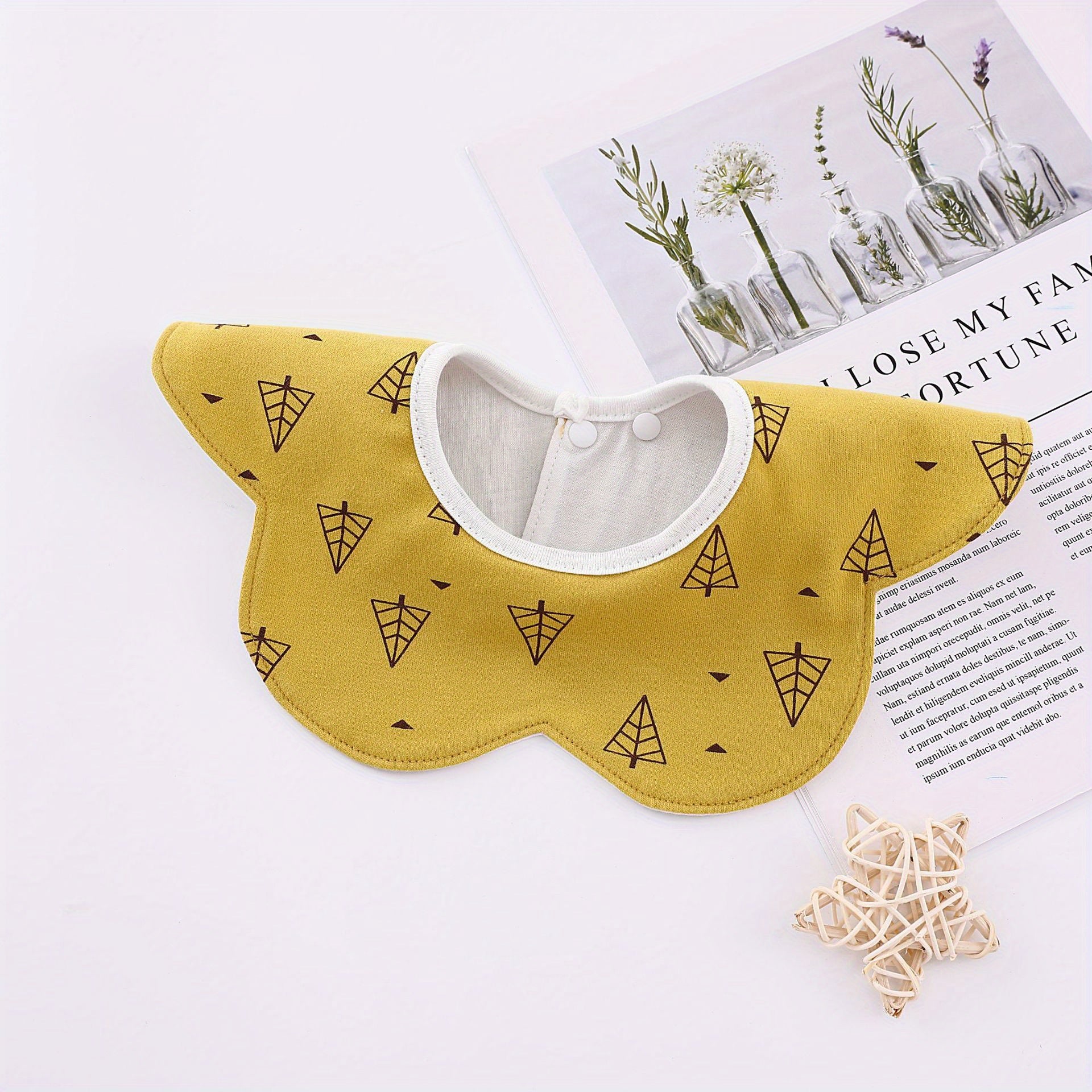 Waterproof Cotton Bib for Baby Girls, Cartoon Design
