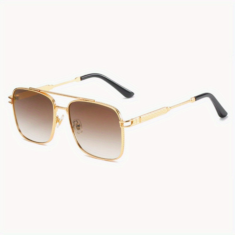 Men's Metal Square Frame Sunglasses UV Protection for Cycling Fishing