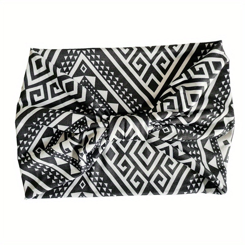 Boho Style Wide Brim Headband Knotted Head Wrap