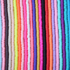350pcs 6mm Flat Round Polymer Clay Beads for DIY Jewelry Making