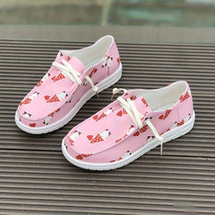 Women's Cartoon Heart & Icecream Skateboard Shoes