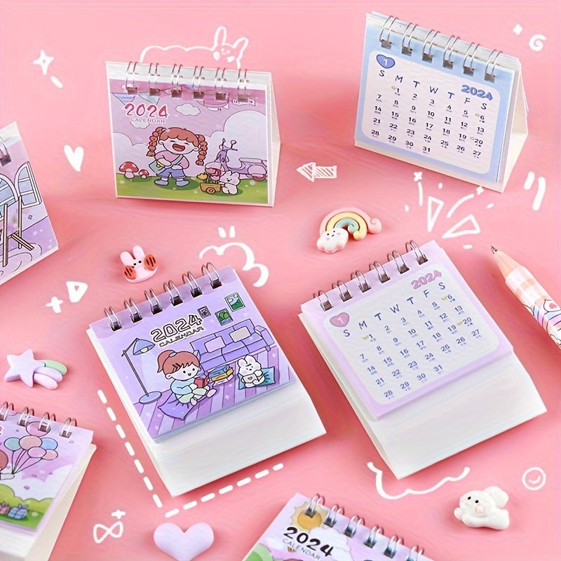 Cartoon Mini Desktop Small Table Calendar Monthly Calendar
