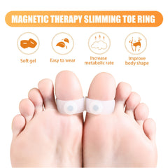 2 Pairs Silicone Magnetic Toe Rings - Slimming Toe Rings & Separators