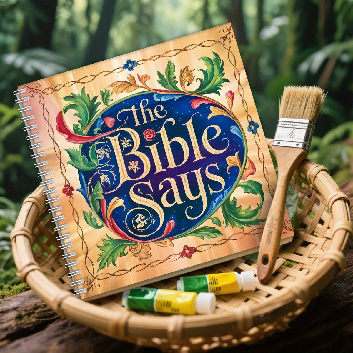 Bible Wisdom Adult Coloring Book 20x20cm 24 Page Spiral Bound Stress Relief