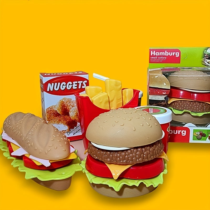 Kids Play House Toys Hamburger Fries Kitchen Set Food Toys