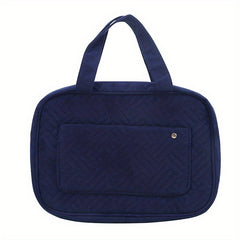 Minimalist Argyle Pattern Cosmetic Handbag Travel Storage Bag