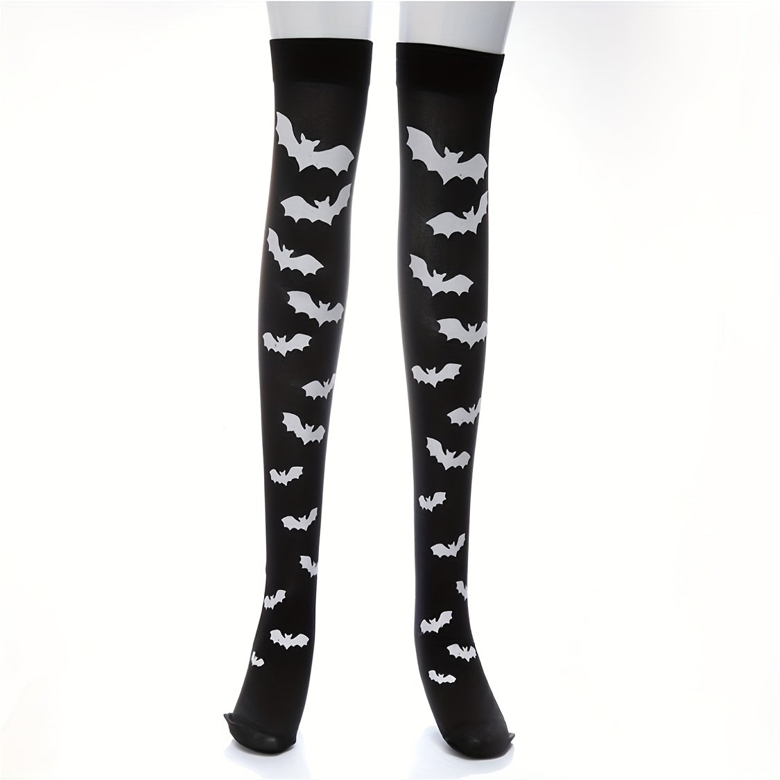 Halloween Party Stockings Spider Web Bat Skull Over The Knee Socks