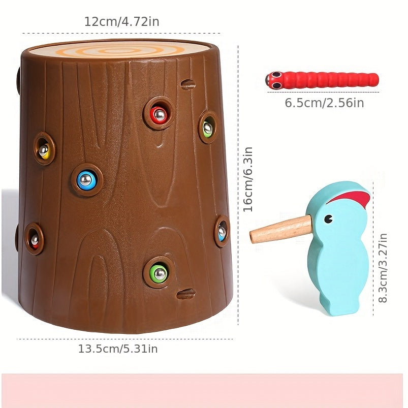 Woodpecker Catching Insects Fishing Toy for Children