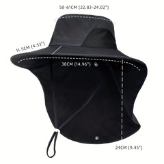 Mesh Breathable Hiking Fishing Bucket Hat with Neck Flap