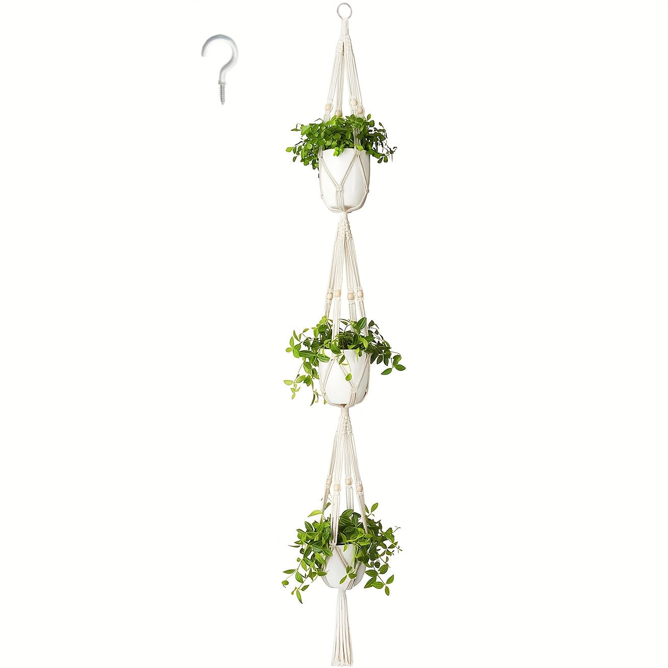 Macrame Plant Hanger 3 Tier Hanging Planter Basket