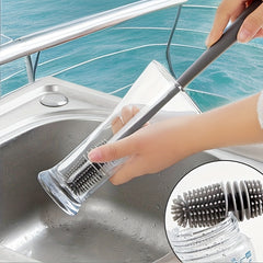 Silicone Cup Brush Long Handle Bottle Cleaning Brush