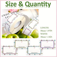 250pcs Food Storage Date Labels Blank Writable Kitchen Classification Label