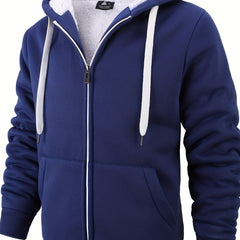 Men's Thick Fleece Lined Hooded Jacket