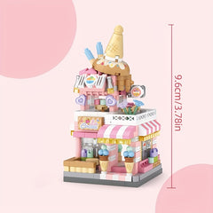 Building Blocks Ice Cream Shop Toy Set