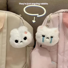 Cute Rabbit Plush Keychains with Sound - Stylish Backpack Accessory