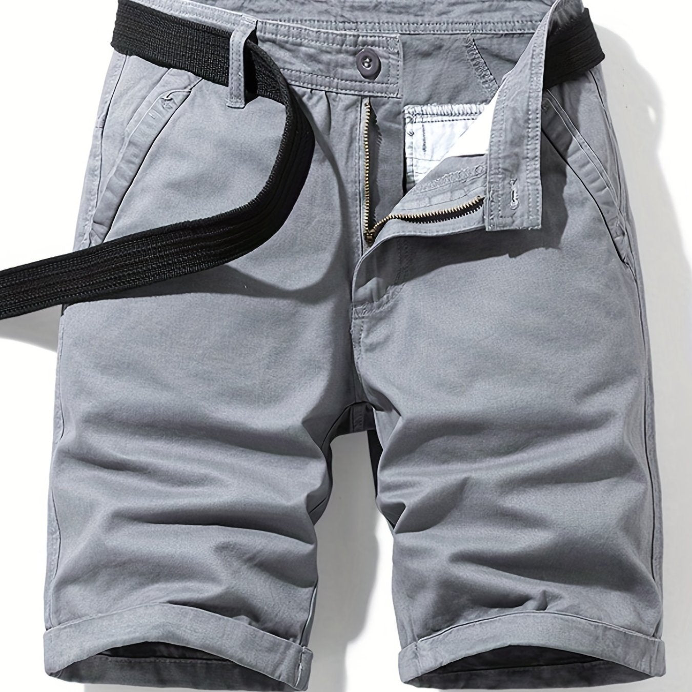 Men's Casual Cotton Cargo Shorts for Summer Outdoor Activities