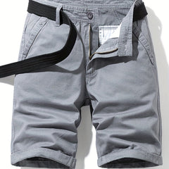 Men's Casual Cotton Cargo Shorts for Summer Outdoor Activities