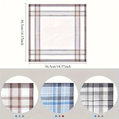 12 Pack Men's Soft Geometric Pattern Handkerchiefs Multicolor