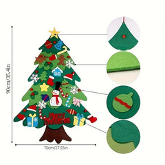 Felt Christmas Tree with LED String Lighting for Xmas Decor