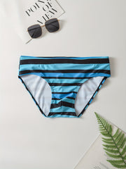 Men's Low Rise Striped Swim Trunk